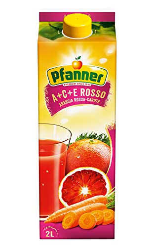 Pfanner A+C+E Rosso Mehrfruchsaft Getränk – Balance zwischen Fruchtsaft und Gemüsesaft, reich an Vitamin A, C und E (1 x 2 l)