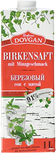 Dovgan Birkensaft mit Minzgeschmack, 6er Pack (6 x 1 l)