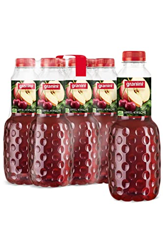 granini Trinkgenuss Apfel-Kirsche (6 x 1l), 51% Saft, Apfelsaft, Kirschsaft, vegan, natürlich, mit Pfand