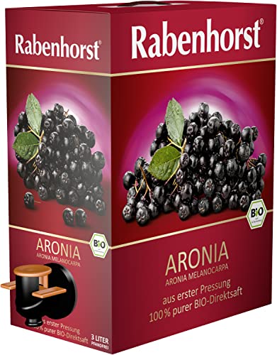 RABENHORST Aronia Muttersaft BIO Bag in Box (1 x 3 Liter). 100% purer Aronia-Direktsaft aus erster Pressung